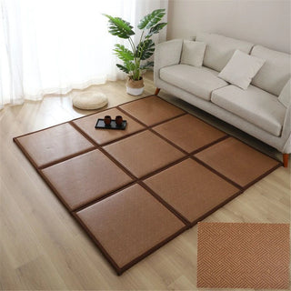 Buy 3-thickness-2-2cm Japanese Rattan Folding Mat Thick Carpet for Living Room Tatami Mat Summer Student Nap Sleeping Pad Floor Bedroom Rug Play