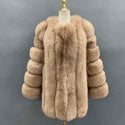 MISSJANEFUR Women Fox Fur Coat Natural Fur 2022 Fashion Luxury Medium Long Winter Plush Coats Custom XXXXXL