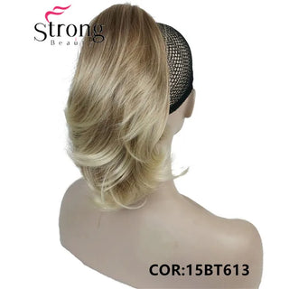 Buy 15bt613-ombre-blonde 12&quot; Dual Use Curly Styled Clip in Claw Ponytail Hair Extension Synthetic Hairpiece 125g With a Jaw/Claw Clip