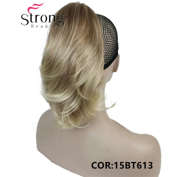 12" Dual Use Curly Styled Clip in Claw Ponytail Hair Extension Synthetic Hairpiece 125g With a Jaw/Claw Clip