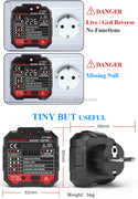 HT106D Socket Tester RCD Test 30mA With Voltage Measurement Tester