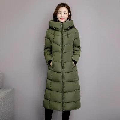 2024 Women's Winter Coats Long Section Warm Down Basic Jacket Coat Fashion Slim Outwear Female Korean Large Size Jackets M-6xl