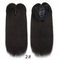 14inch Straight Synthetic Blonde Hair With Bangs for Women Clip-In One-Piece Hair Extension High Temperature Fiber