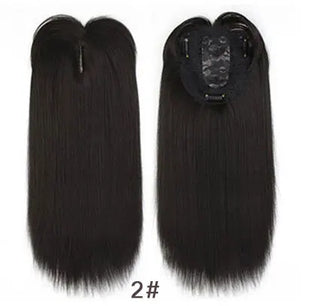 Buy 2 14inch Straight Synthetic Blonde Hair With Bangs for Women Clip-In One-Piece Hair Extension High Temperature Fiber