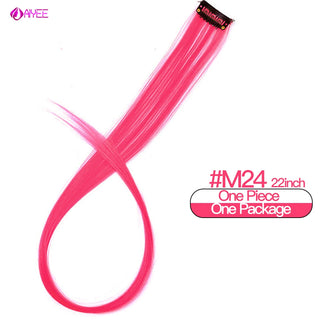 Buy 24 AIYEE Hair Extensions Pure RainBow Hairpiece Clip in Hair Piece Synthetic Long Straight Ombre Pink Red Rainbow Hair Piece