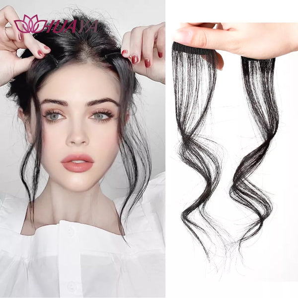 HUAYA Synthetic Hair Bangs Clips Front Side Long Bangs Fake Fringe Clip in Hair Extensions Accessories for Women