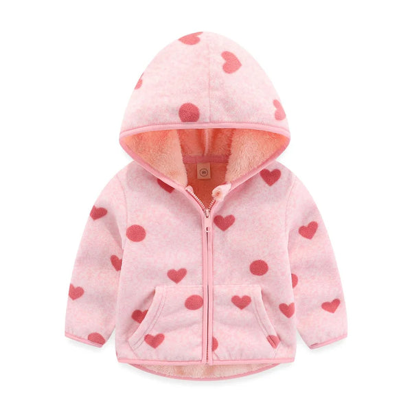 Jumping Meters New Girls Outwears Fleece for Winter Autumn Baby Jackets Coats Flowers Kids Girls Jacket