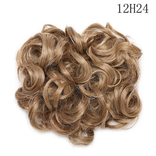 Buy 12h24 HAIRRO LARGE Comb Clip in Curly Hair Extension Synthetic Hair Pieces Chignon Women Updo Cover Hairpiece Extension Hair Bun