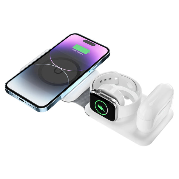 3 in 1 for iPhone 14Pro Max/13/12Pro/11/Xs/ Fast Magnetic Qi Wireless Charger Fast Charging for Apple Watch 8/7 for Airpods Pro