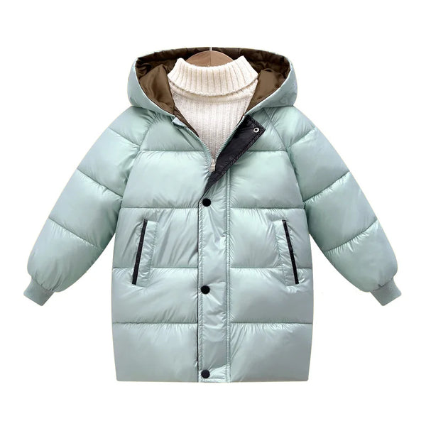 2023 Winter Girls Down Jackets Autumn Fashion Boys Warm Down Jacket Kids Hooded Outerwear High Quality Children Snowcoat Coats