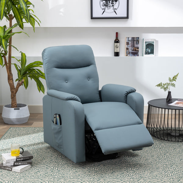 Massage Recliner Chair Electric Power Lift Chairs With Side Pocket, Adjustable Massage and Heating Function for Adults A