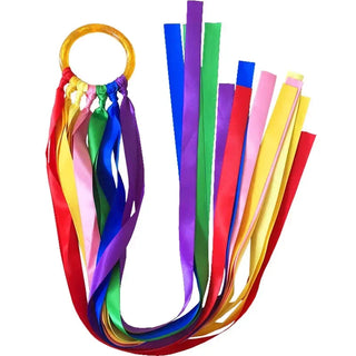 7 Colors Gymnastics Ribbons Kindergarten Primary School Morning Exercise Colorful Gymnastic Ring for Dance Performance Equipment