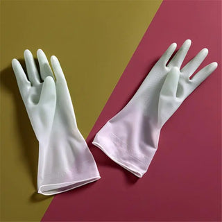 Buy gradient-green Gloves Home Supplies Laundry Female Rubber Washing Dishes Household Daily Necessities Dishwashing Gloves Cleaning Tools Kitchen