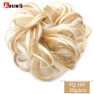 Buy 1052 AOSIWIG Synthetic Long Curly Chignons Hair Tails Clip in Hair Extensions Fake Hair Pieces Heat Resistant Chignons for Women