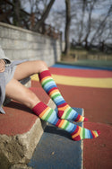 Women's Exclusive Stripe Knee High Socks Set