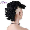 Blice High Puff Curly Chignon Frohawks Hair Synthetic Clip in Hair Extensions All Head Ponytail for Africa American Women