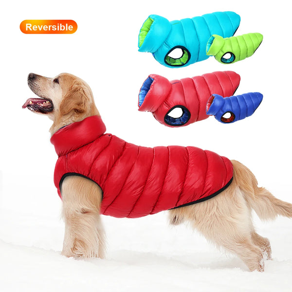 Large Dog Clothes Winter Warm Dog Coat Jacket Pet Clothing Waterproof Coats Pets Jacket Outfit for Medium Large Dogs Labrador