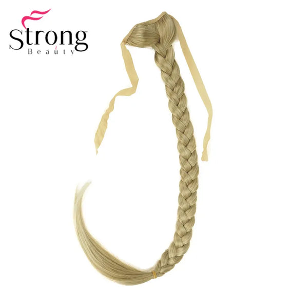 StrongBeauty Blonde Long Fishtail Braid Ponytail Extension Synthetic Clip in Hairpiece COLOUR CHOICES