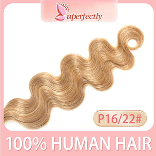 Buy color-p16-22 Body Wave Clip in Hair Extensions 100% Human Hair 7 Pieces Bone Straight Clip Ins Hair Extension Real Natural European Hair