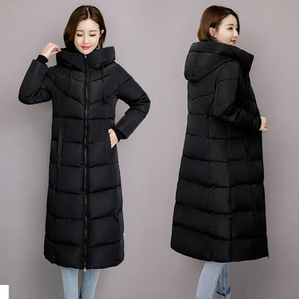 2024 Women's Winter Coats Long Section Warm Down Basic Jacket Coat Fashion Slim Outwear Female Korean Large Size Jackets M-6xl