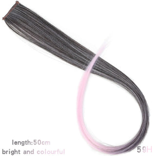 Buy 59h LUPU Synthetic Hair Extensions Long Straight Clip Ombre Grey Red Pink Colored Rainbow Highlight Strands of Hair on Hairpins