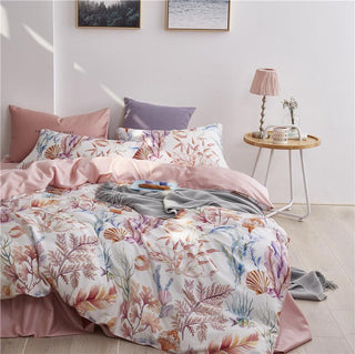 Buy 1 Chinoiserie Style Birds Leaves Printed Egyptian Cotton Soft Duvet Cover Bed Sheet Fitted Sheet Set King Queen Size Bedding Set