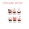 12pcs cake topper