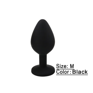 Buy black-m Silicone Butt Plug Anal Plug Unisex Sex Stopper 3 Different Size Adult Toys for Men/Women Anal Trainer for Couples