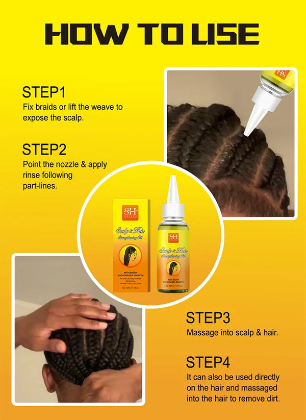 Hot African Curly Hair Braid Gel Anti Itch Cleaning Set for Braided Styling Anti Hair Loss Braid Oil Moisturizing Braiding Gel