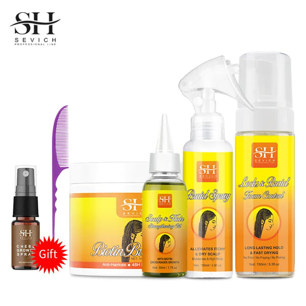 Hot African Curly Hair Braid Gel Anti Itch Cleaning Set for Braided Styling Anti Hair Loss Braid Oil Moisturizing Braiding Gel