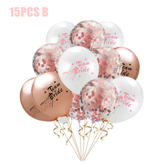 Buy 15pcs-b Bride to Be Party Decorations Latex Balloons Set Cup Plates Bachelorette Party Supplies Veil Sash Team Bride Wedding Decor