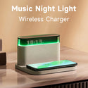 4 IN 1 Desk Music Night Light Alarm Clock Wireless Speaker Fast Wireless Charger Pad for iPhone14 13 12 11 Pro Max X Samsung S23