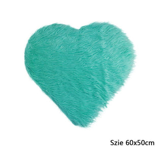 Buy mint-heart-shaped Clearance 75X50cm Newborn Baby Infant Photo Blanket Fake Fur Rug Blanket Plush Photography Background Prop Basket Stuffer Filler