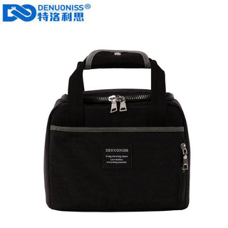 Buy a181-black DENUONISS Waterproof  Insulated Lunch Bag Necessary Picnic Pouch Unisex Thermal Dinner Food Accessories Tote Thermal Bag