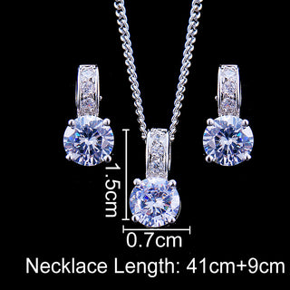 Emmaya Bridal Jewelry Sets Female Jewellery With Zircon Set of Earrings Pendant Necklaces Gift Party for Woman