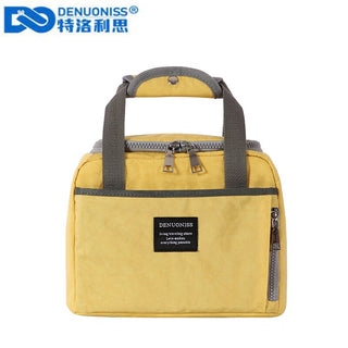 Buy a181-yellow DENUONISS Waterproof  Insulated Lunch Bag Necessary Picnic Pouch Unisex Thermal Dinner Food Accessories Tote Thermal Bag