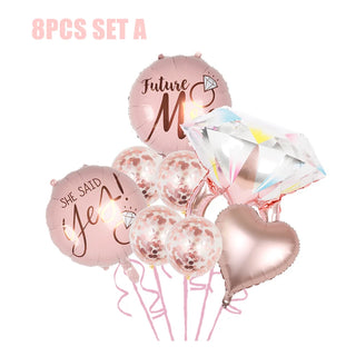 Buy 8pcs-a Bride to Be Party Decorations Latex Balloons Set Cup Plates Bachelorette Party Supplies Veil Sash Team Bride Wedding Decor