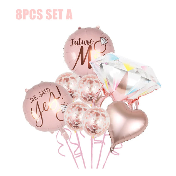 Bride to Be Party Decorations Latex Balloons Set Cup Plates Bachelorette Party Supplies Veil Sash Team Bride Wedding Decor