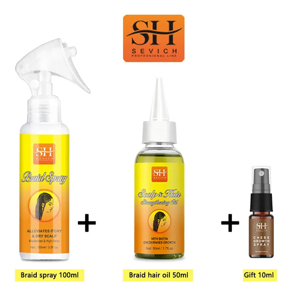 Hot African Curly Hair Braid Gel Anti Itch Cleaning Set for Braided Styling Anti Hair Loss Braid Oil Moisturizing Braiding Gel