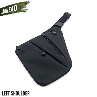 Buy black-leftshoulder Multifunctional Concealed Tactical Storage Gun Bag Holster Men&#39;s Left Right Nylon Shoulder Bag Anti-Theft Bag Chest Bag Hunting