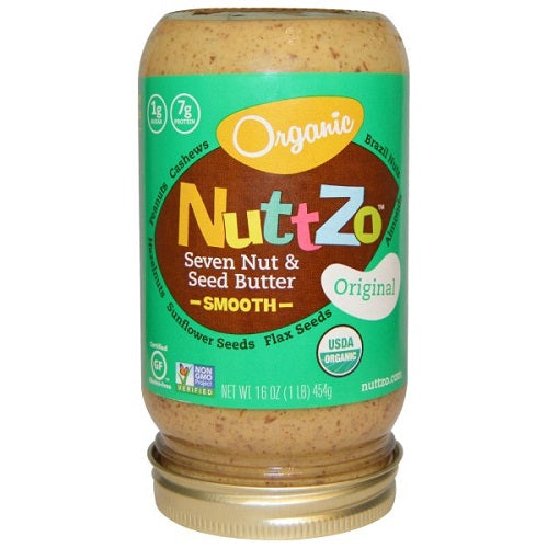 Nuttzo Organic Seven Nut & Seed Butter, Smooth, Original (6X16 OZ)
