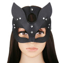 KMVEXO Women Female Fox Leather BDSM Woman Cosplay Adult Mask Game