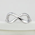 New Fashion Women Silver Infinity Ring +Bracelet+Necklace Set Endless