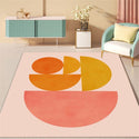 Nordic Pink Geometric Carpet For Girl Room Princess Style Cute Rug For