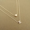 Simple and thin small heart pendant necklace For Women Personality