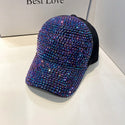 Summer Ladies Baseball Cap Korean Wild Spring and Autumn Rhinestone