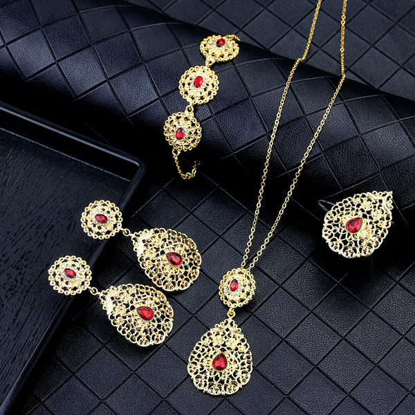 Sunspicems Elegant Morocco Algerian Earring Necklace Ring Bracelet