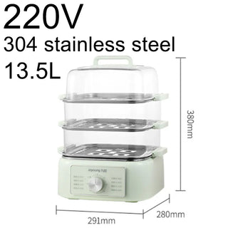 Buy green-matel-tray Joyoung Electric Steamer Multifunctional Household Capacity Multi-Layer Steamer Box Steamer Breakfast Machine