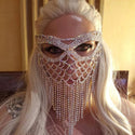 Luxury Tassel Rhinestone Mask for Face