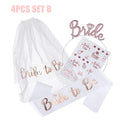 Bride to Be Party Decorations Latex Balloons Set Cup Plates Bachelorette Party Supplies Veil Sash Team Bride Wedding Decor